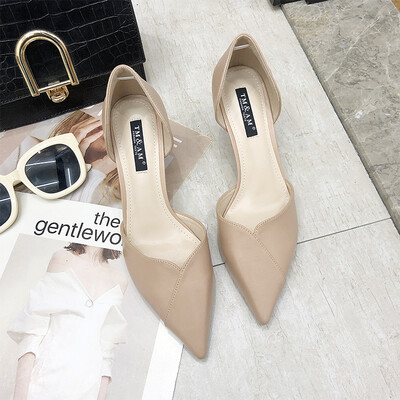 

Sandals fairy wind 2019 new summer sharp head shallow mouth network celebrity girl hollow high heels woman heel single shoe