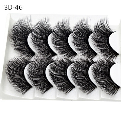 

Five Pair of False Eyelashes Natural Stereoscopic 3d Handmade False Eyelashes Makeup Lashes Makeup Tool