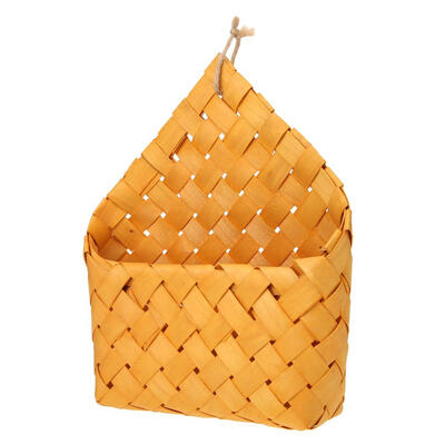 

Natural Fir Handmade Wall Hanging Woven Basket Flower Fruits Storage Case