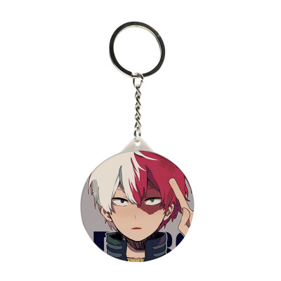 

Fat Bear Anime My Hero Academia Keychain Figure Cartoon Key Chain Keyring With Mirror
