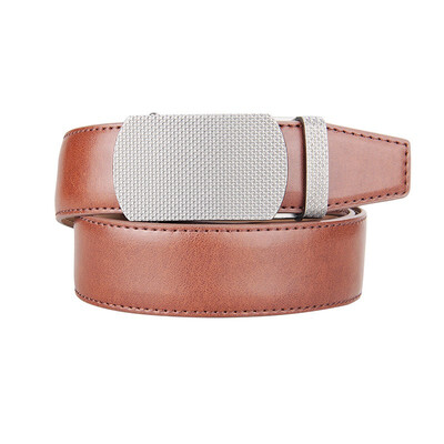

BPSTAR Mens Automatic Buckle Genuine Leather Mens Ratchet Holeless Belt Business High Quality Mens Real Belt for Pants