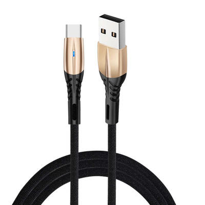 

Portable Zinc Alloy 3A​ Fast Charging Cable Practical No Winding Data Line For Android Mobile Phone -1m