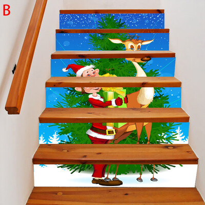 

〖Follure〗2019 New Furniture Decoration Stair Stickers Christmas Stair Stickers