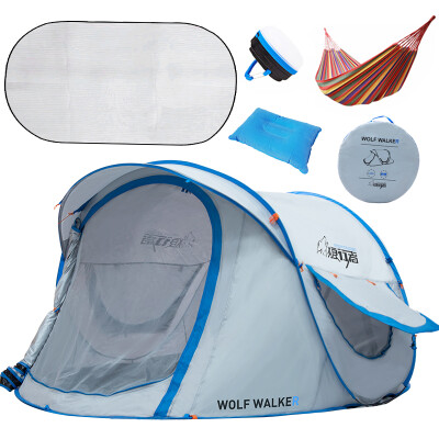 

Wolfwalker tent outdoor camping automatic 3-4 people breathable speed open billing multi-person free to build tourism leisure boat LXZ-1063 white