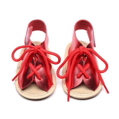 

Summer Baby Girls Solid Lace-Up Shoes Toddler Soft Soled First Walkers Casual Walking Shoes