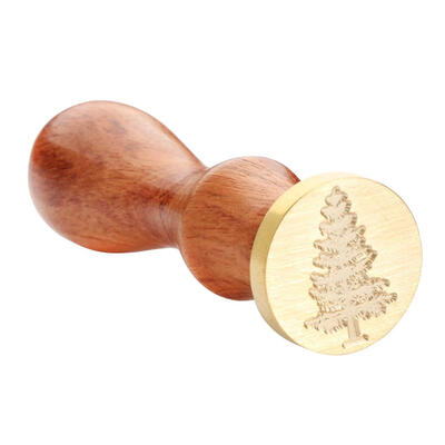 

Antique Wood Handle Metal Christmas Sealing Wax Stamps Invitations Decor