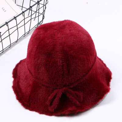 

Korean Japanese Plush potted hat with large eaves in autumn&winter