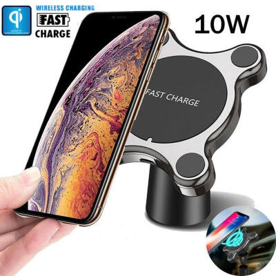 

Qi Wireless Car Charger Magnetic Mount Holder For Samsung S9 iPhone  MAX XR