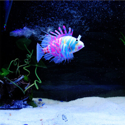 

Siaonvr Aquarium Artificial Fish Silicone Lionfish Floating Decorations GN