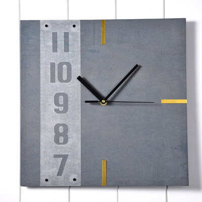 

Gobestart Unique Creative Design Wooden Square Wall Clock With Wood Grain