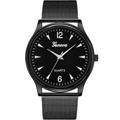 

GENEVA Hot Sale Women Watches Luxury Mesh Band Stainless Steel Quartz Wristwatch Ladies Business Watch Reloj Mujer