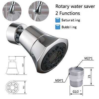 

〖Follure〗Faucet Bubbler 360 Degree Universal Filter Nozzle Water Saving Device Bathroom