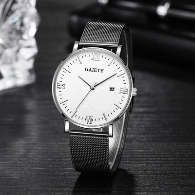 

〖Follure〗Casual Fashion Simple Simple Calendar Business Net With Strap Mens Watch