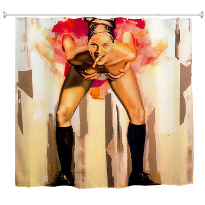 

Cigar Girl Polyester Shower Curtain Bathroom Curtain High Definition 3D Printing Water-Proof Anti-Mold Multiple Sizes