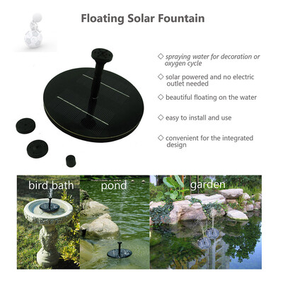 

Siaonvr Solar Fountain Water Pump Panel Garden Pond Pool Submersible