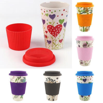 

400ml Reusable Bamboo Fibre Ecoffee Cups Eco Friendly Travel Coffee Mugs