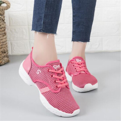 

DIWEINI 2019 autumn Vulcanize Female Fashion Sneakers Lace Up Soft High Leisure Footwears Breathable Mesh Women Casual Shoes 712