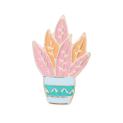 

1 PC Cute Collar Badge Corsage Cartoon Enamel Plant Brooch Cactus Pins Jewelry