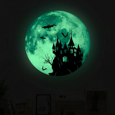 

〖Follure〗Creative Luminous Moon-shadow Wall Sticker Halloween Decoration Sticker Bat