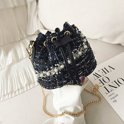 

Tailored Womens Bag Shoulder Bag Pearl Crossbody Shoulder Small Bucket Bag