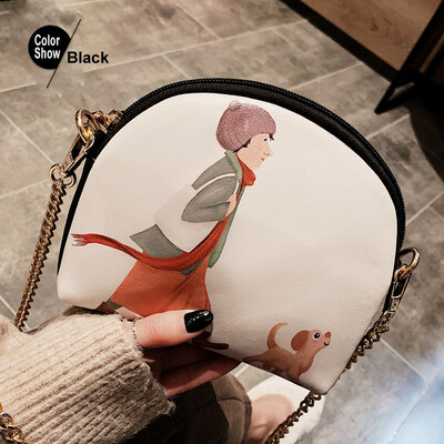 

Beibaobao 2019 New HandBag Lady Pu Leather Women Messenger Bag Fashion Shoulder Bag Female Crossbody Cute Girl Cartoon Chain Bag