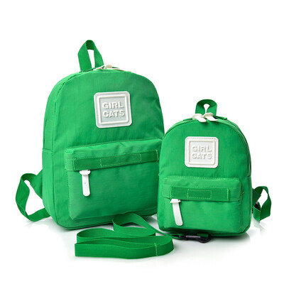 

Tailored Cartoon Alphabet Student Backpack Casual Large Capacity Travel 2 Piece Set