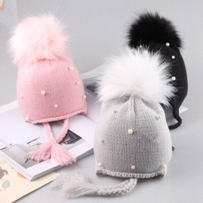 

Toddler Kids Girl&Boy Baby Infant Winter Warm Pearl Crochet Knit Hat Beanie Cap