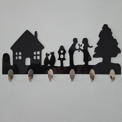 

Acrylic Home Art Decoration Hat Key Holder Door Wall Hook Hanger Rack