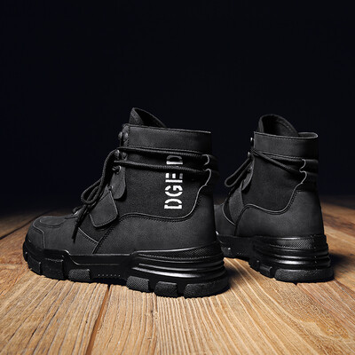 

Mens shoes summer Korean version of high Martin mens boots in the help of tooling boots autumn rhubarb boots