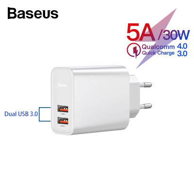 

Baseus 30W 5A quick charge adapter 30 Usb charger for Huawei QC 40 wall charge for iphone