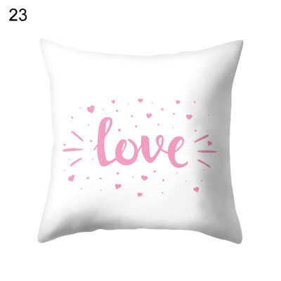 

Love Heart Happy Romantic Pillow Case Cushion Cover Sofa Bed Car Office Decor