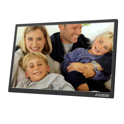 

Andoer 17inch LED Digital Photo Frame 1440 900 Resolution 1080P Advertising Machine Support Random Play Aluminum Alloy with Remo