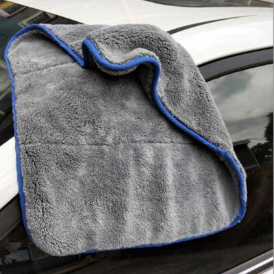 

Dual Layer Soft Microfiber Drying Towels Car Polish Wax Cleaning Cloth 800GSM