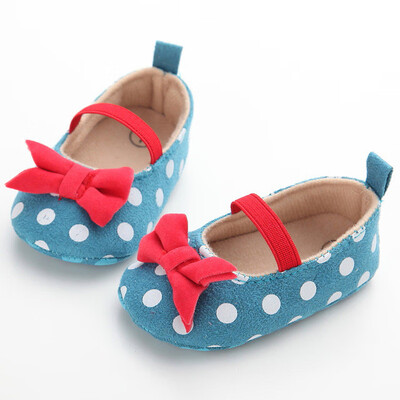 

SUNSIOM Sweet Baby Girl Princess Dot Shoes Kid Toddler Soft Sole Crib Shoes Prewalker 0-18M