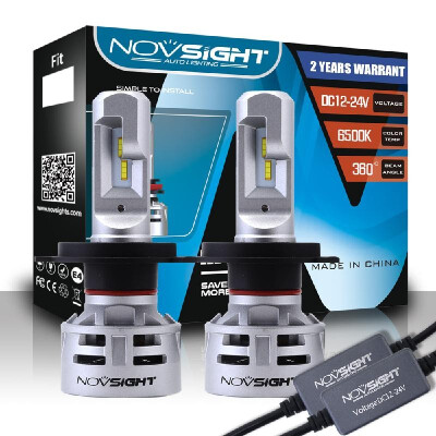 

NOVSIGHT H4 H11 H7 9005 Car Led Headlights H16JP 60W 10000LM Driving Fog Led Lights Lamps Bulbs 6500K White D45