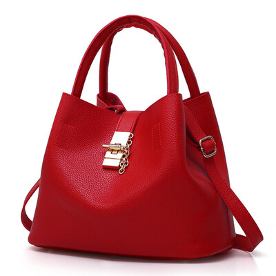 

Tailored 2Pcs Womens Fashion Leather Shoulder Bags Buns Mother Bag with Handbag BK