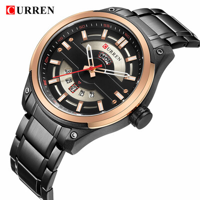 

Gobestart Waterproof Calendar Quartz Watch Round True Single Eye Mens Business Watch