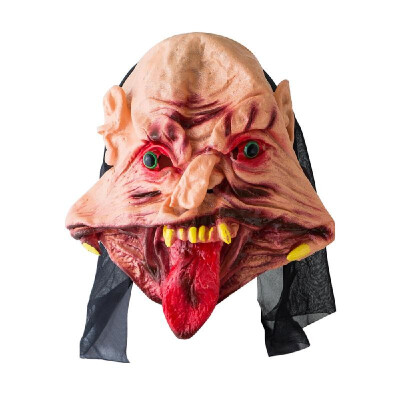 

Haunted House Mask ScaryTerror Creepy Cosplay Party Ghost Mask With Red Tongue Eyeballs Big Mouth Full Mask Cosplay Party Supply