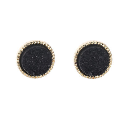 

Women Ethnic Style Retro Simple Exquisite Crystal Geometric Carving Pattern Jewelry Stud Earrings aretes de mujer oorbellen