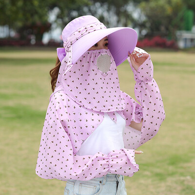

Summer big along the sun hat woman outdoor sun protection face hat hundred set up UV bike outing sun hat
