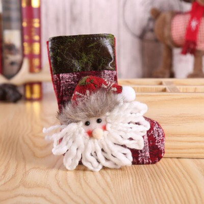 

Christmas Stocking Boots Cookies Packaging Bags Candy Muffin Open Top Bag Xmas Gift Festival Stocking Sock Boot Bakery Gift