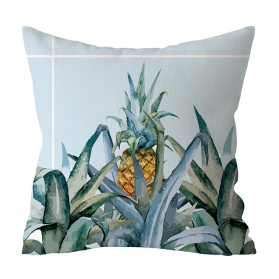 

〖Follure〗Green Leaf Printed Pillow Case Polyester Sofa Car Cushion Cover Home Decor