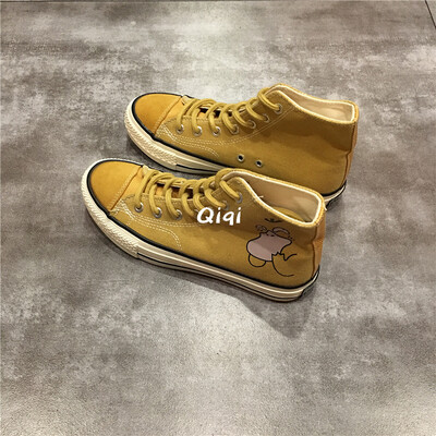 

Home 2019 Summer Tide Shoes Original Handpainted ins Canvas Shoes Female Joker Korean Student Shoes Female