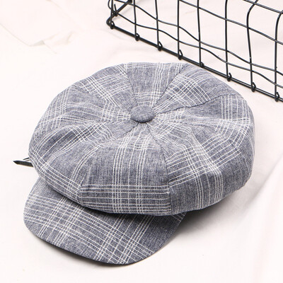 

Spring&Autumn Octagonal Hat Personality Japanese Literature&Art Lattice Hat Wholesale