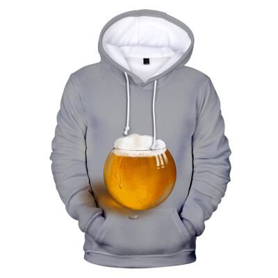 

Toponeto Mens Beer Festival New Style 3D Printing Long Sleeve Hoodies Sweatershirt Tops