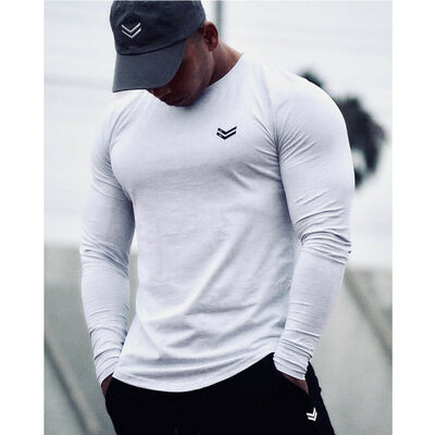

Mens Casual Gym Muscle Long Sleeve T-shirt Fitness Workout Sport Tee Tops