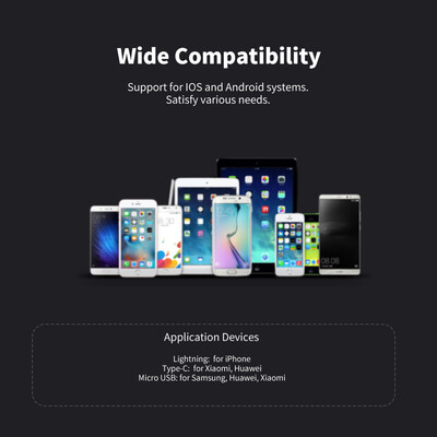 

3 in 1 Charging Cable with Micro USBType-cLighting for iPhone Xiaomi Huawei Samsung Gauze Braided 12MBlack