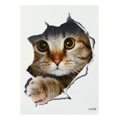 

Toilet Cat Bathroom Toilet Wall Stickers Waterproof Can Be Removed
