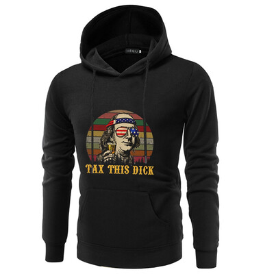 

Tax This Dick Letter Print Hoodie Casual Graphic Hooded Sweatshirt Pullover Tops