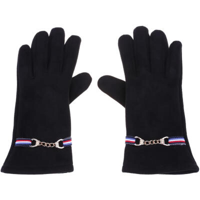 

Women Touch Screen Gloves Winter Suede Ladies Warm Gloves Drivers Gloves